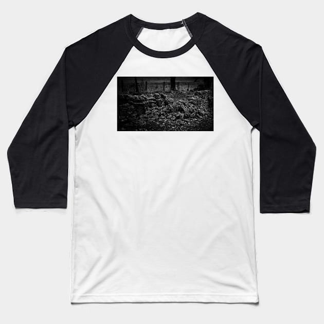 Dry Stone Wall Damage Baseball T-Shirt by axp7884